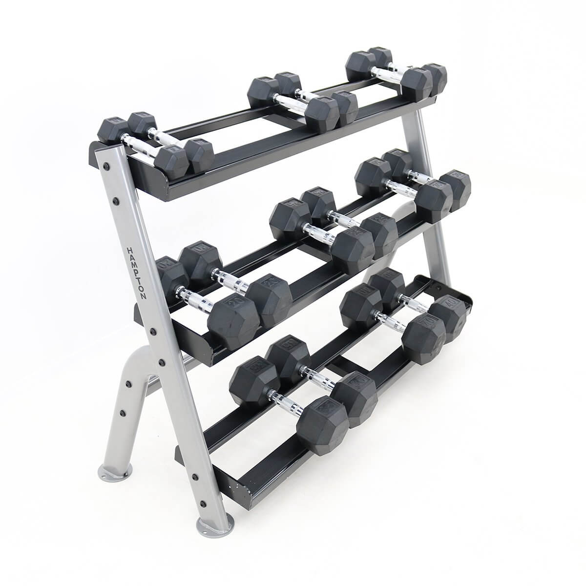 CGS 540lb Rubber Hex Dumbbell Set with Contoured Handles for Sale