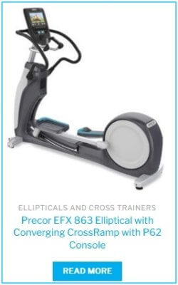 The Precor EFX 863 Elliptical with Converging CrossRamp with P62 Console